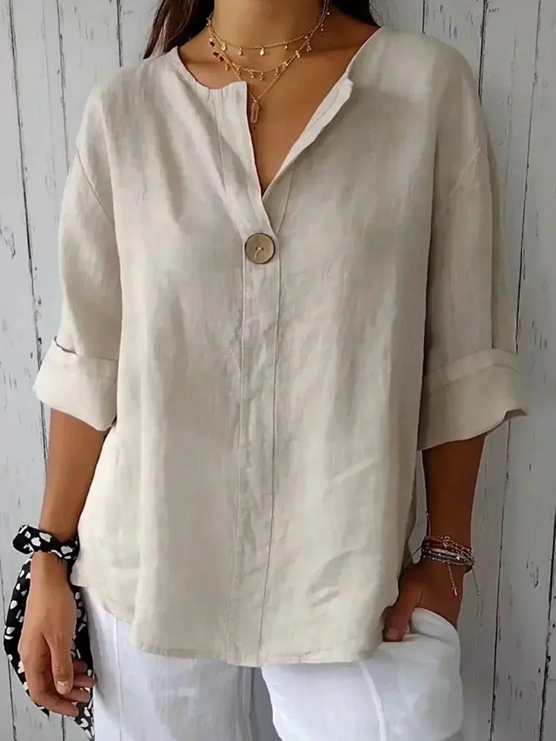 KAMILA | Casual V-Neck Blouse