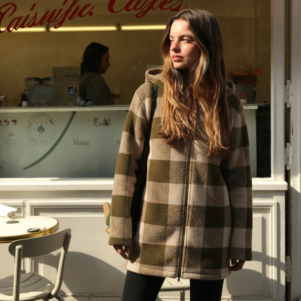 Willow™ | Plaid Fleece Hooded Coat